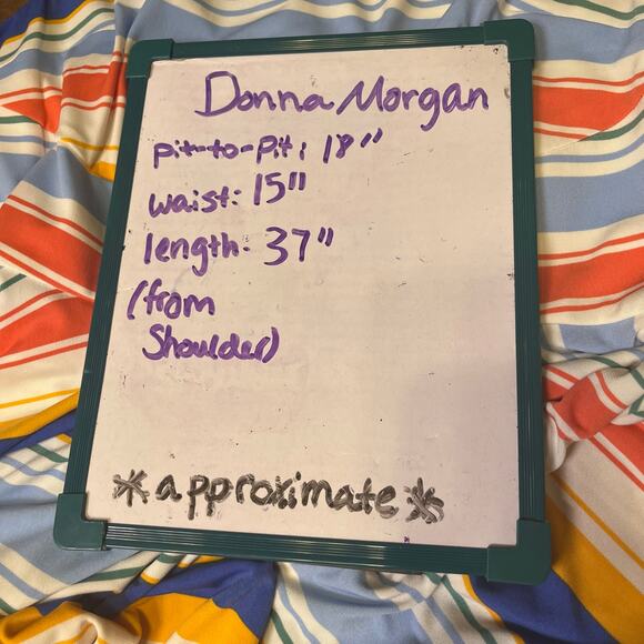 Donna Morgan Striped Fit Flare Dress Size 10 Colorful Sleeveless Summer Party - Picture 8 of 8